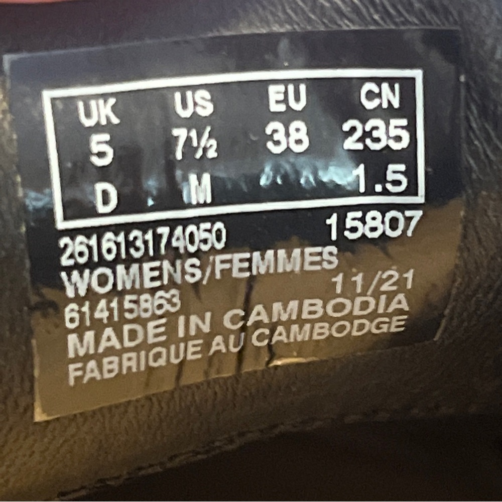 CLARKS Black Suede Eden Mid Monk Buckle Derby Oxford Shoes sz women 7.5 NWOB - Picture 8 of 10